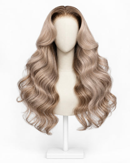 Blonde with dark roots